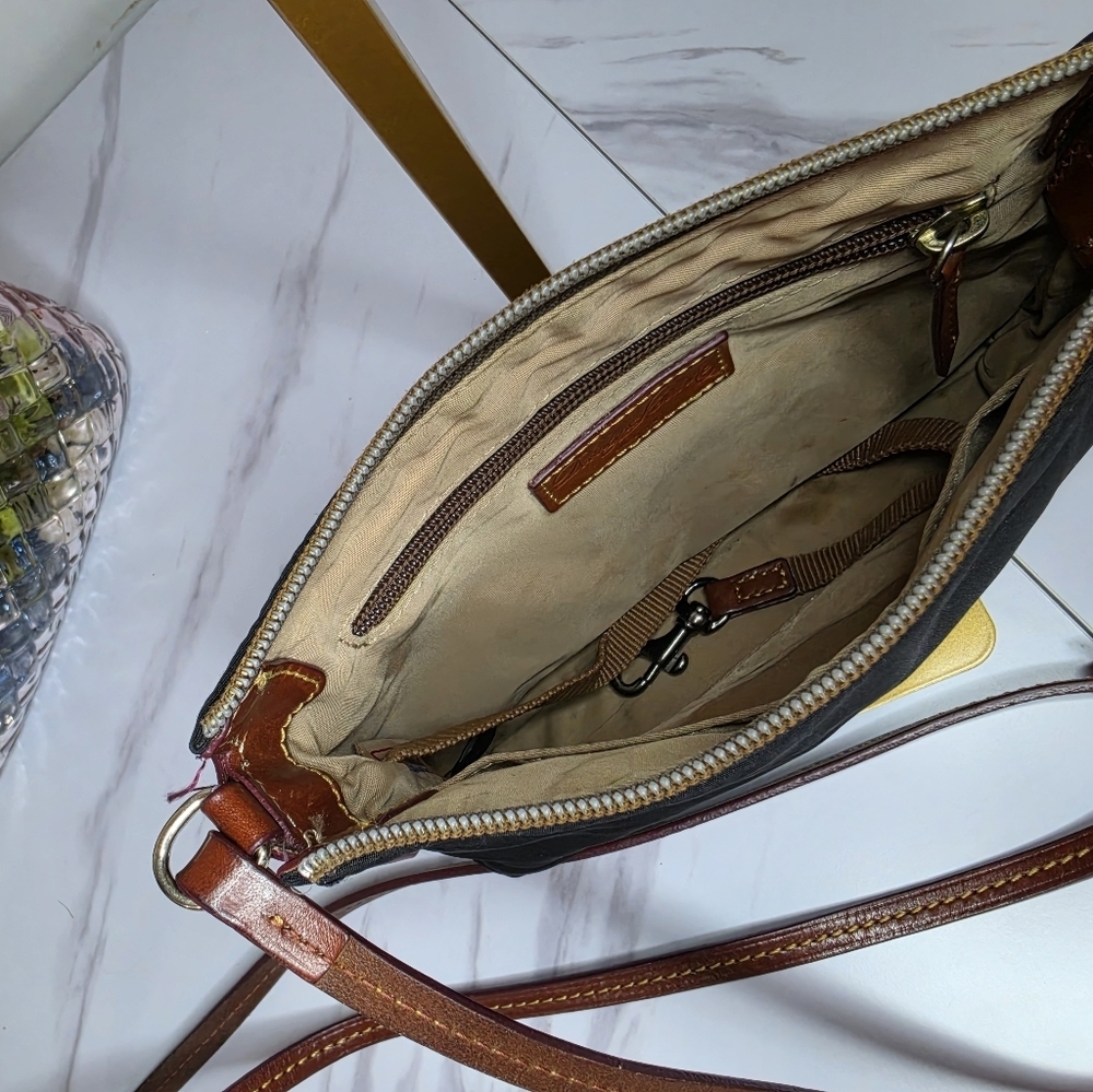 Dooney & Bourke Black and Brown Crossbody Bag - Picture 5 of 6